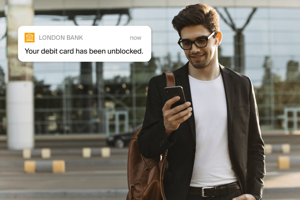 Message: Your debit card has been unblocked. two way SMS messaging benefits